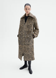 Leather Leopard Coat in Calf Hair - Leopard - CO Collections